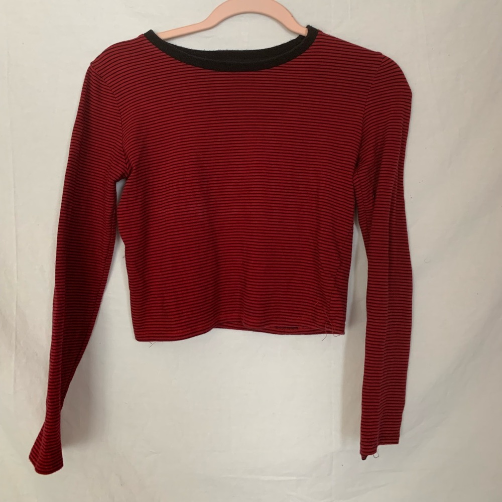 striped long sleeve top